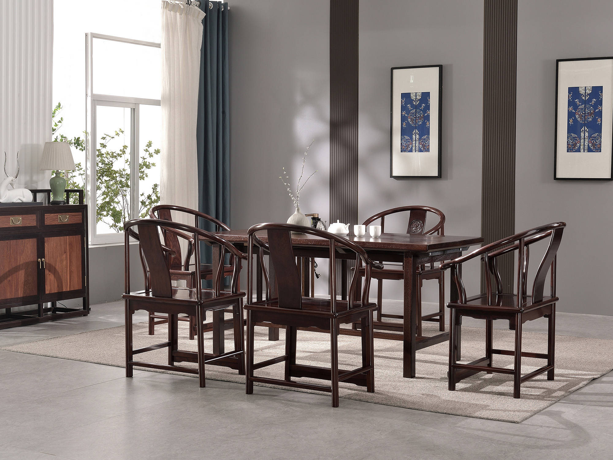 ：明清古典与新中式设计餐桌厂家直销与客厅餐厅家具选购全攻略PG麻将胡了22025